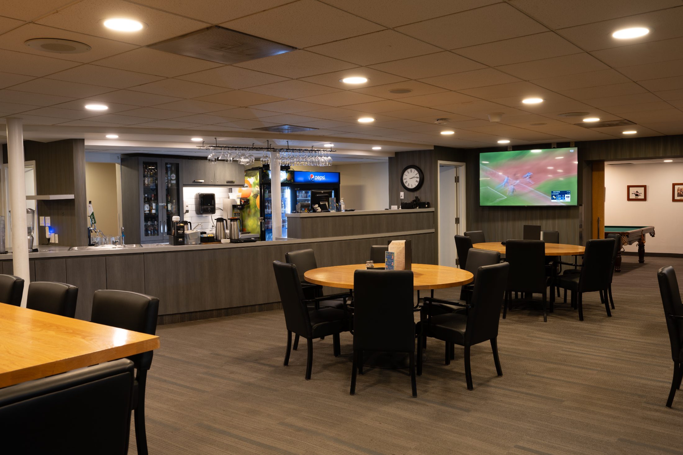The lounge servery at WSRC, where complimentary coffee is always on