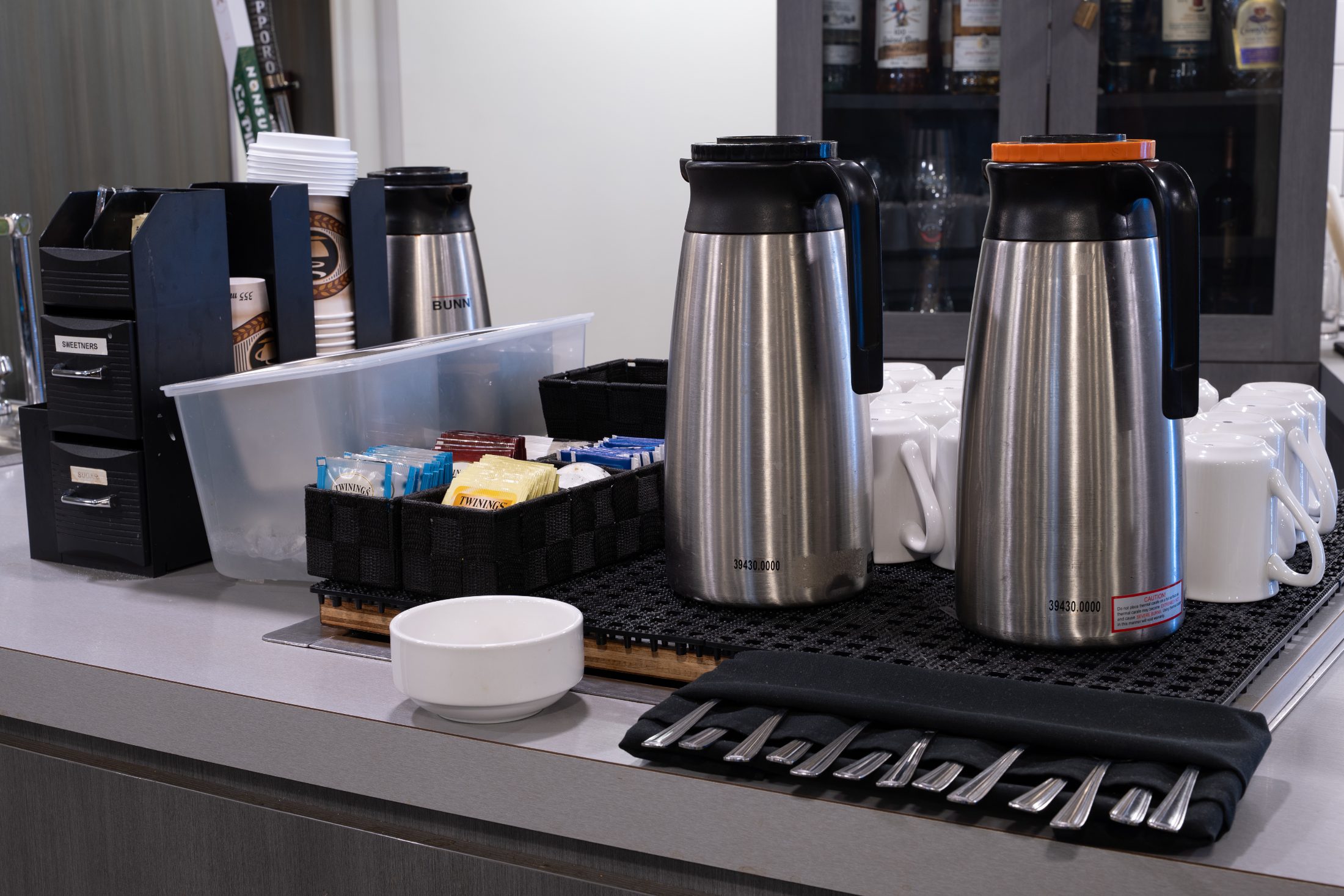 Complimentary coffee in the members' workspace