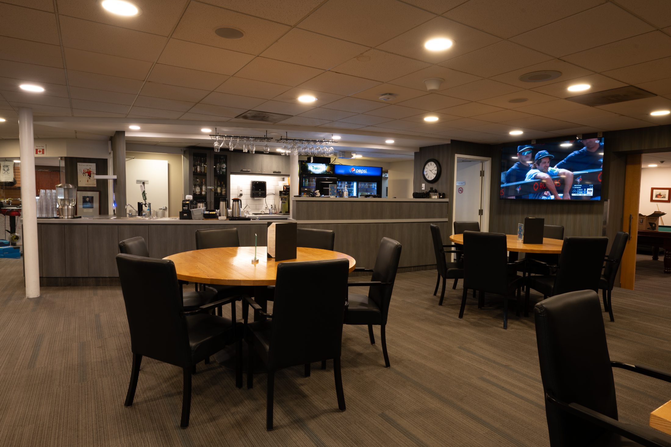 The Hopwood Lounge at the Winnipeg Squash Racquet Club